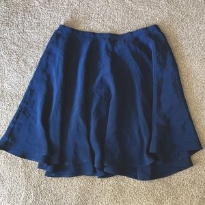 Zimmermann 100% silk high waisted skirt in navy